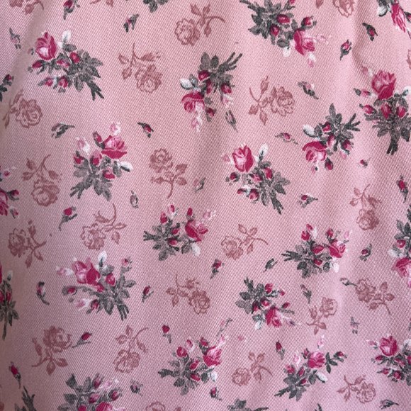 Retro Abercrombie & Fitch Pink Floral Print Blouse - Size Large - Picture 5 of 6